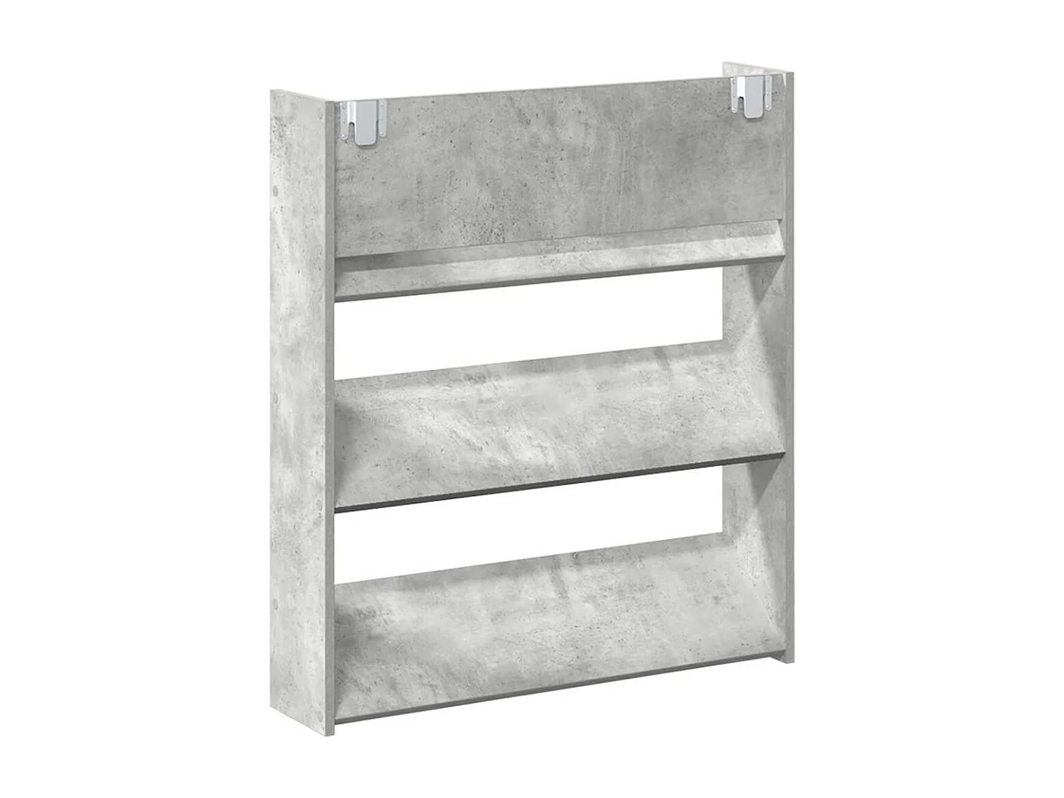 Armoire à chaussures murale Gris béton 80x18x90 cm Aggloméré