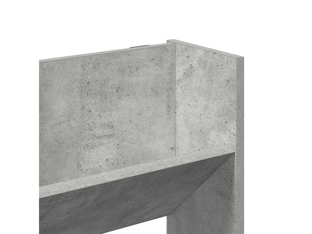 Armoire à chaussures murale Gris béton 80x18x90 cm Aggloméré