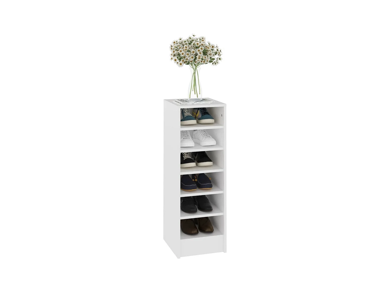 Armoire à chaussures Blanc 31,5x35x90 cm Bois d'ingénierie