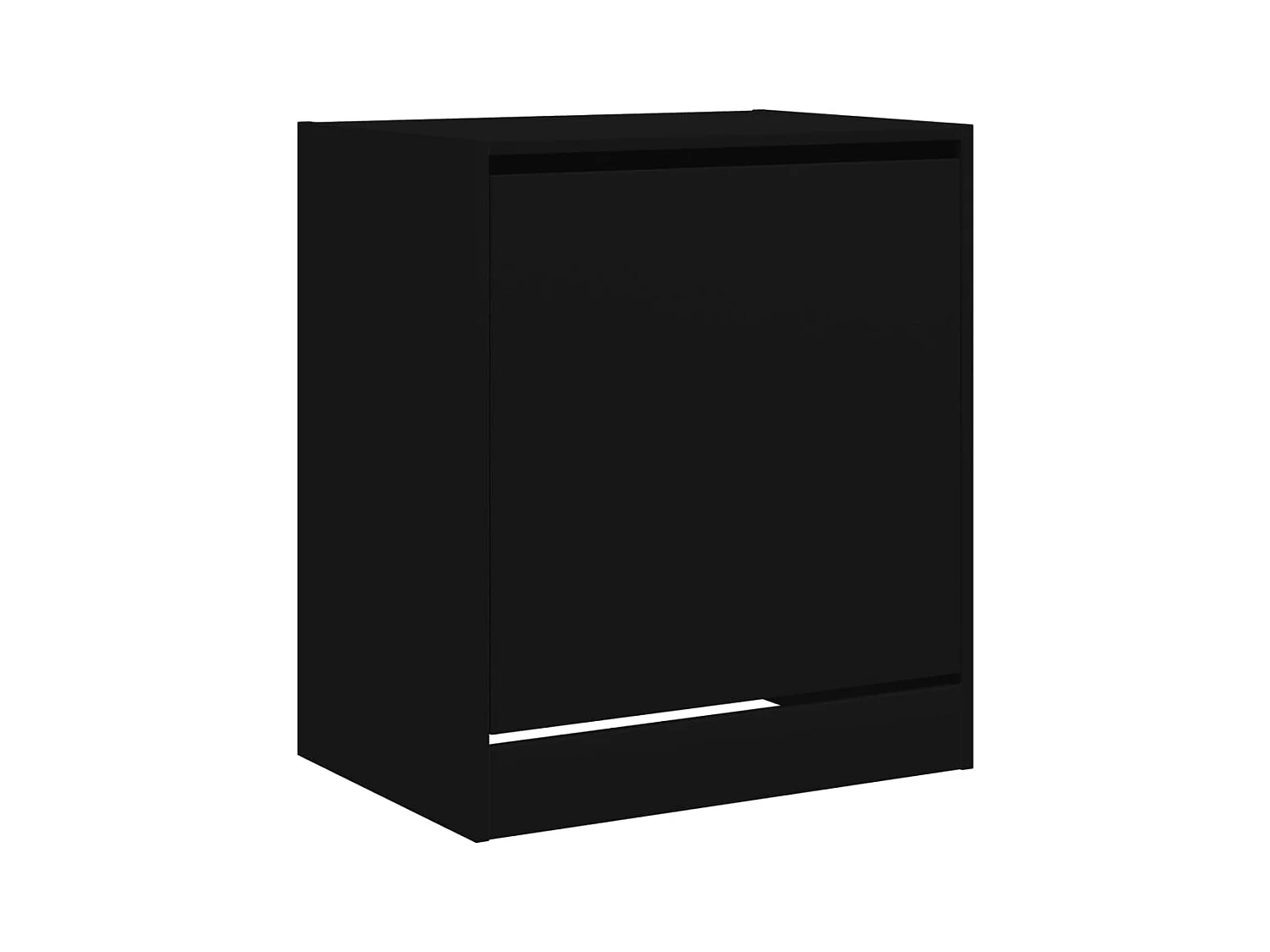 Armoire à chaussures noir 60x42x69 cm bois d'ingénierie
