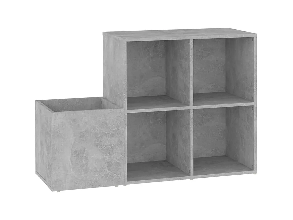 Zapatero de entrada de madera de ingeniería de color gris hormigón