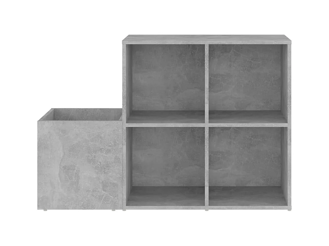 Zapatero de entrada de madera de ingeniería de color gris hormigón