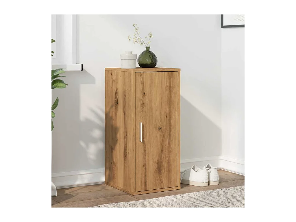 Armoire à chaussures chêne artisanal bois d'ingénierie