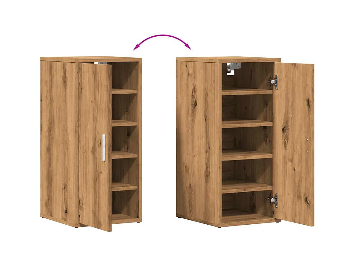 Armoire à chaussures chêne artisanal bois d'ingénierie