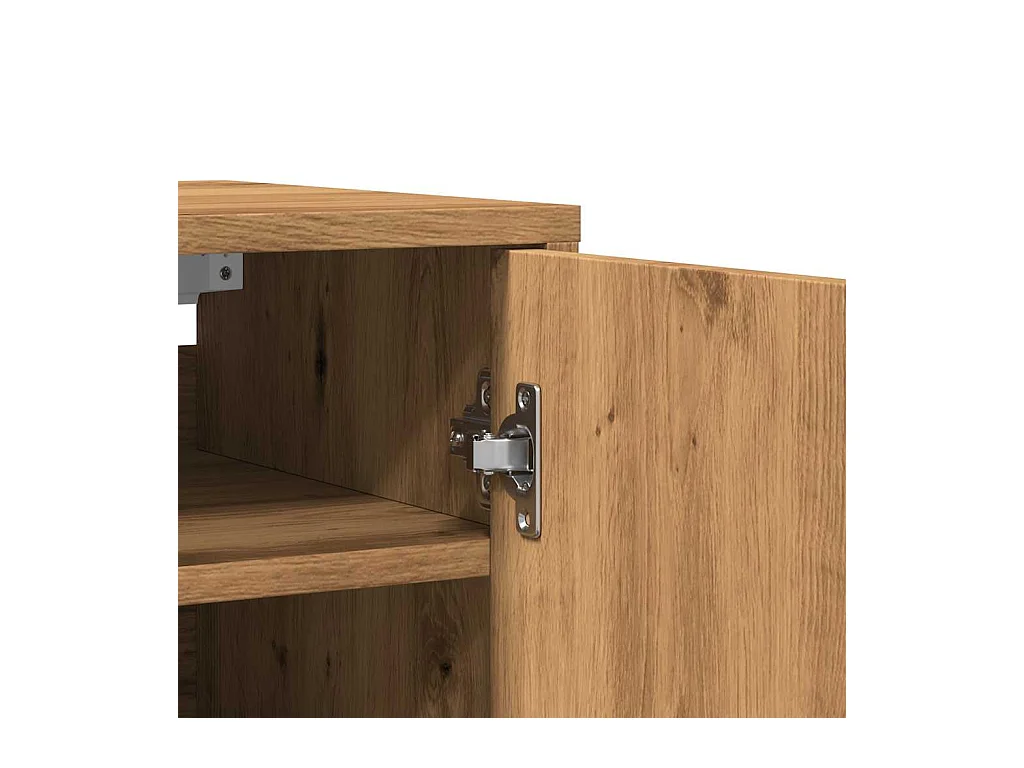 Armoire à chaussures chêne artisanal bois d'ingénierie