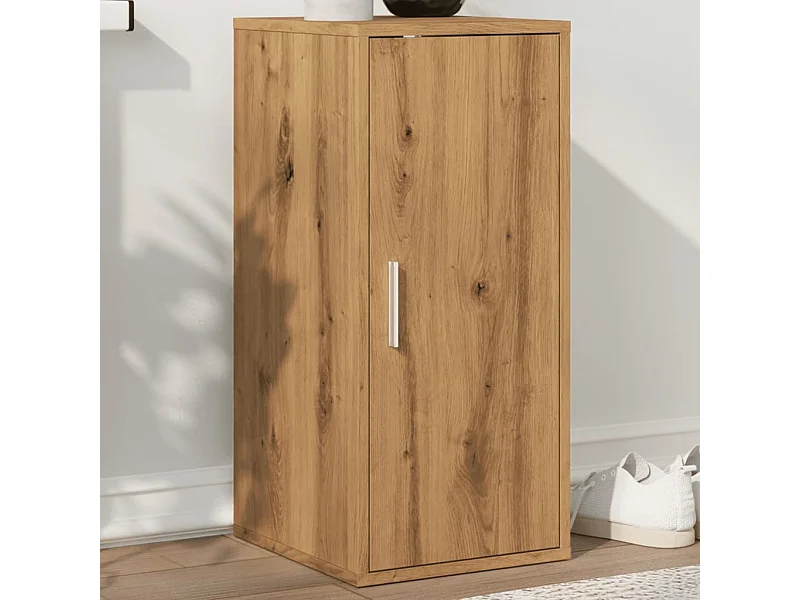 Scarpiera realizzata artigianalmente in legno di rovere ingegnerizzato