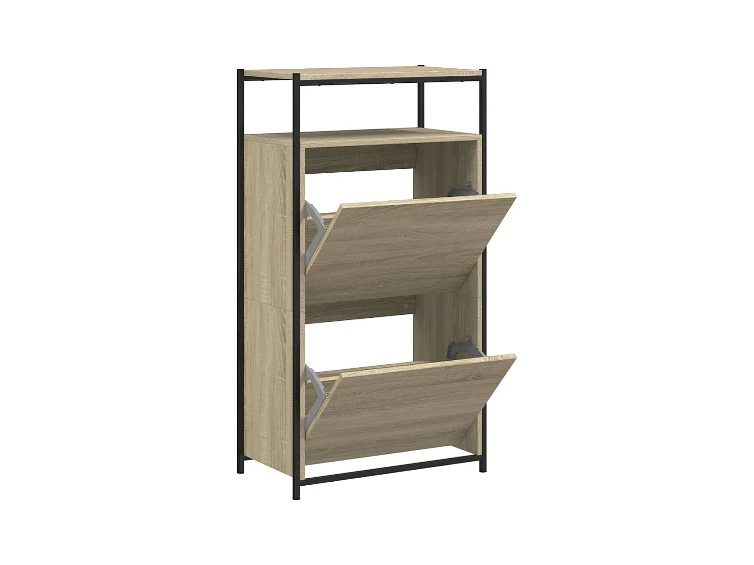 Armoire à chaussures chêne sonoma 60x34x112cm bois d'ingénierie