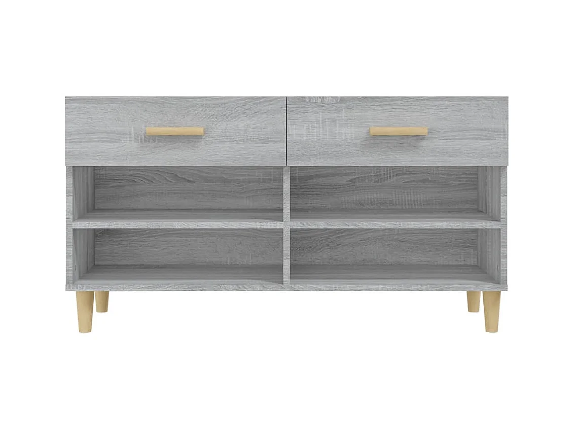 Sonoma grijze schoenenkast 102x35x55 cm Technisch hout