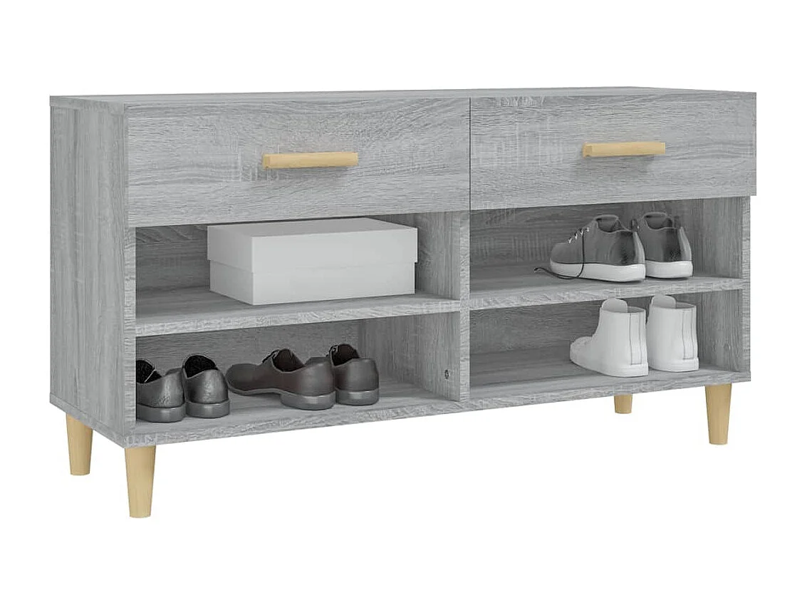 Zapatero Sonoma gris 102x35x55 cm Madera de ingeniería