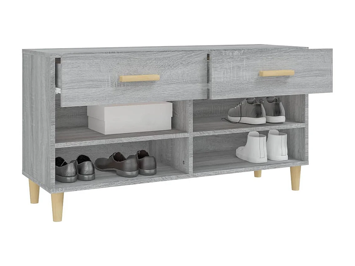 Zapatero Sonoma gris 102x35x55 cm Madera de ingeniería