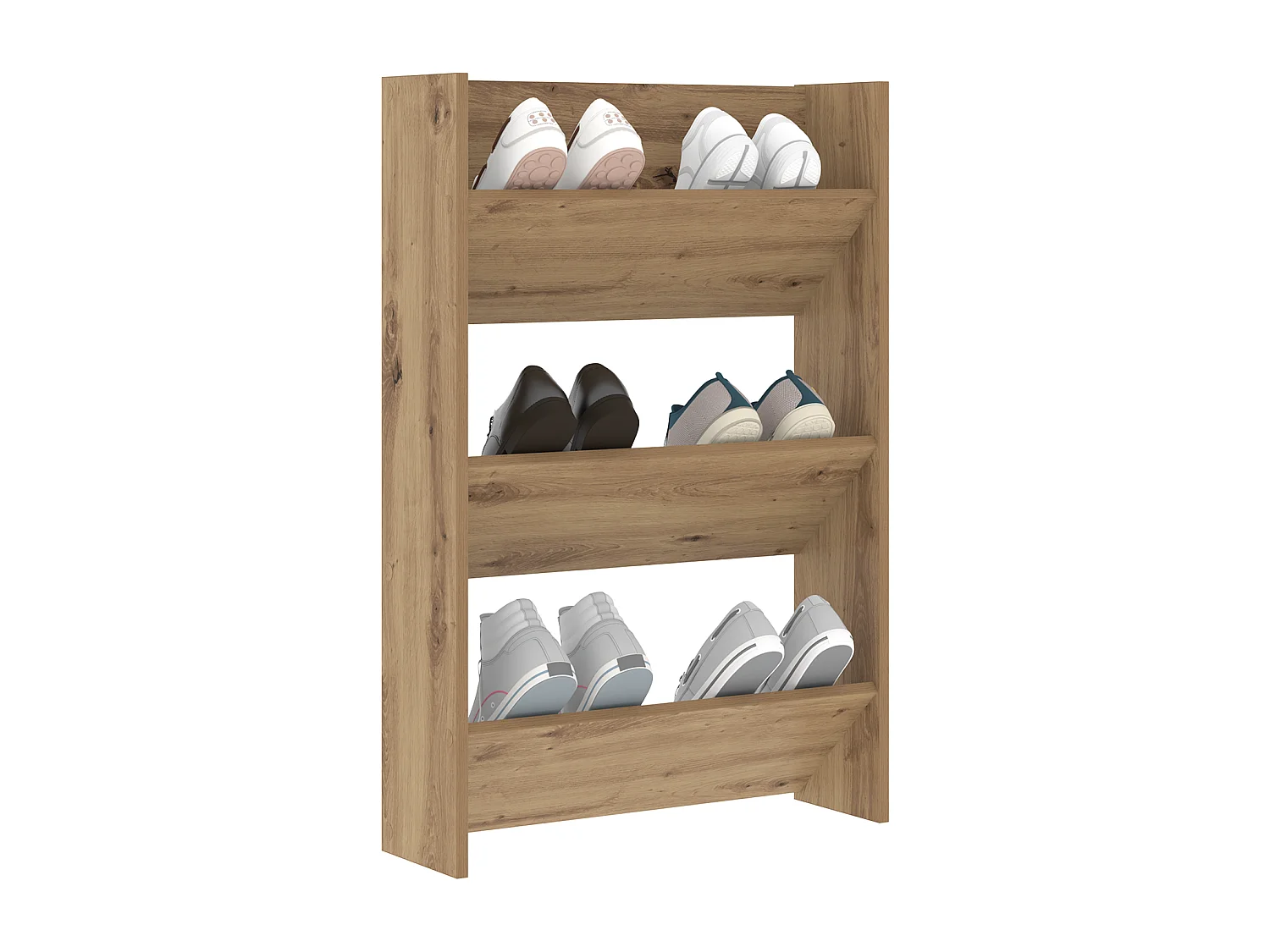 Cabinets à chaussures muraux chêne artisanal 60 x 18 x 60 cm