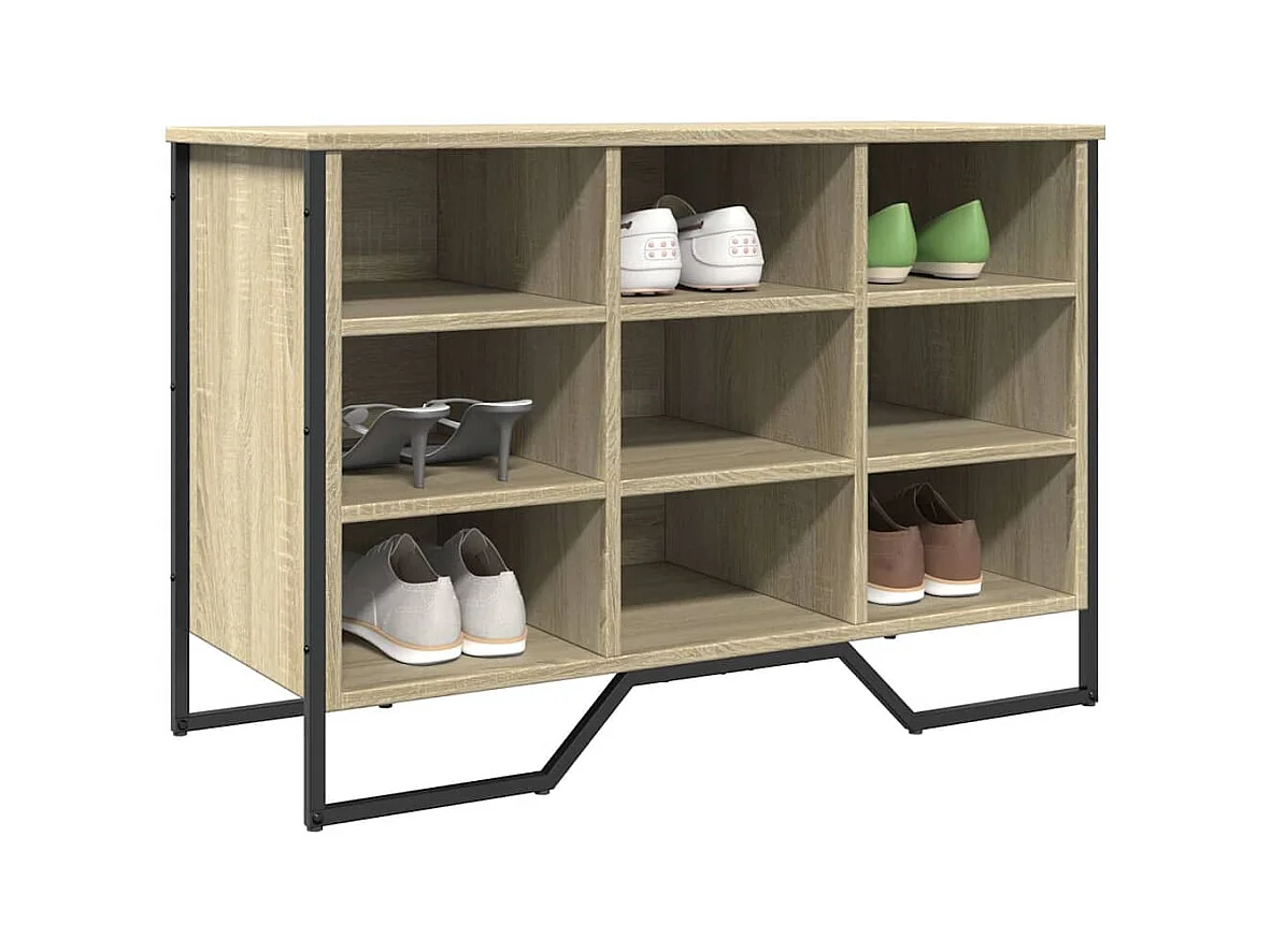 Armoire à chaussures chêne sonoma 90x38x61,5 cm bois ingénierie