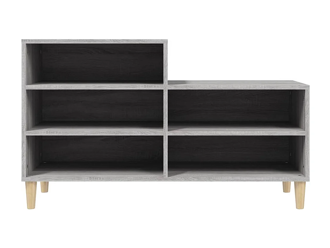Armoire à chaussures Sonoma gris 102x36x60 cm Bois d'ingénierie
