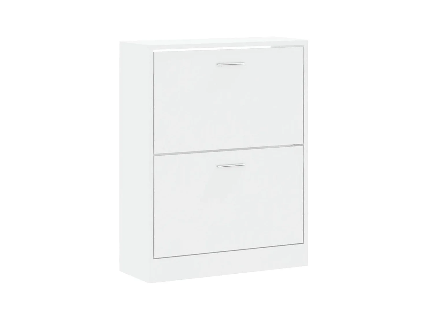 Armoire à chaussure Blanc brillant 63x24x81 cm Bois ingénierie