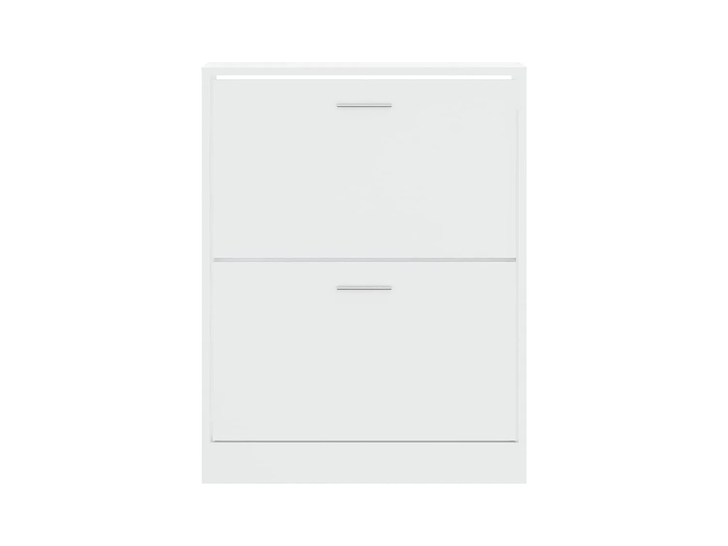 Armoire à chaussure Blanc brillant 63x24x81 cm Bois ingénierie