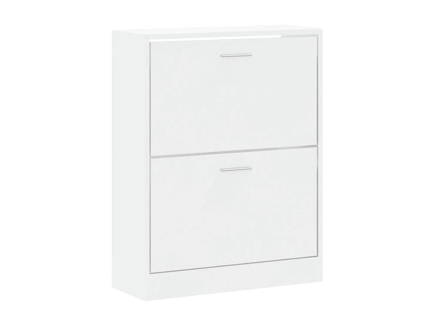 Armoire à chaussure Blanc brillant 63x24x81 cm Bois ingénierie