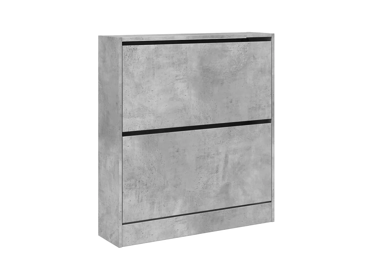 Armoire à chaussures gris béton 80x21x87,5 cm bois d'ingénierie