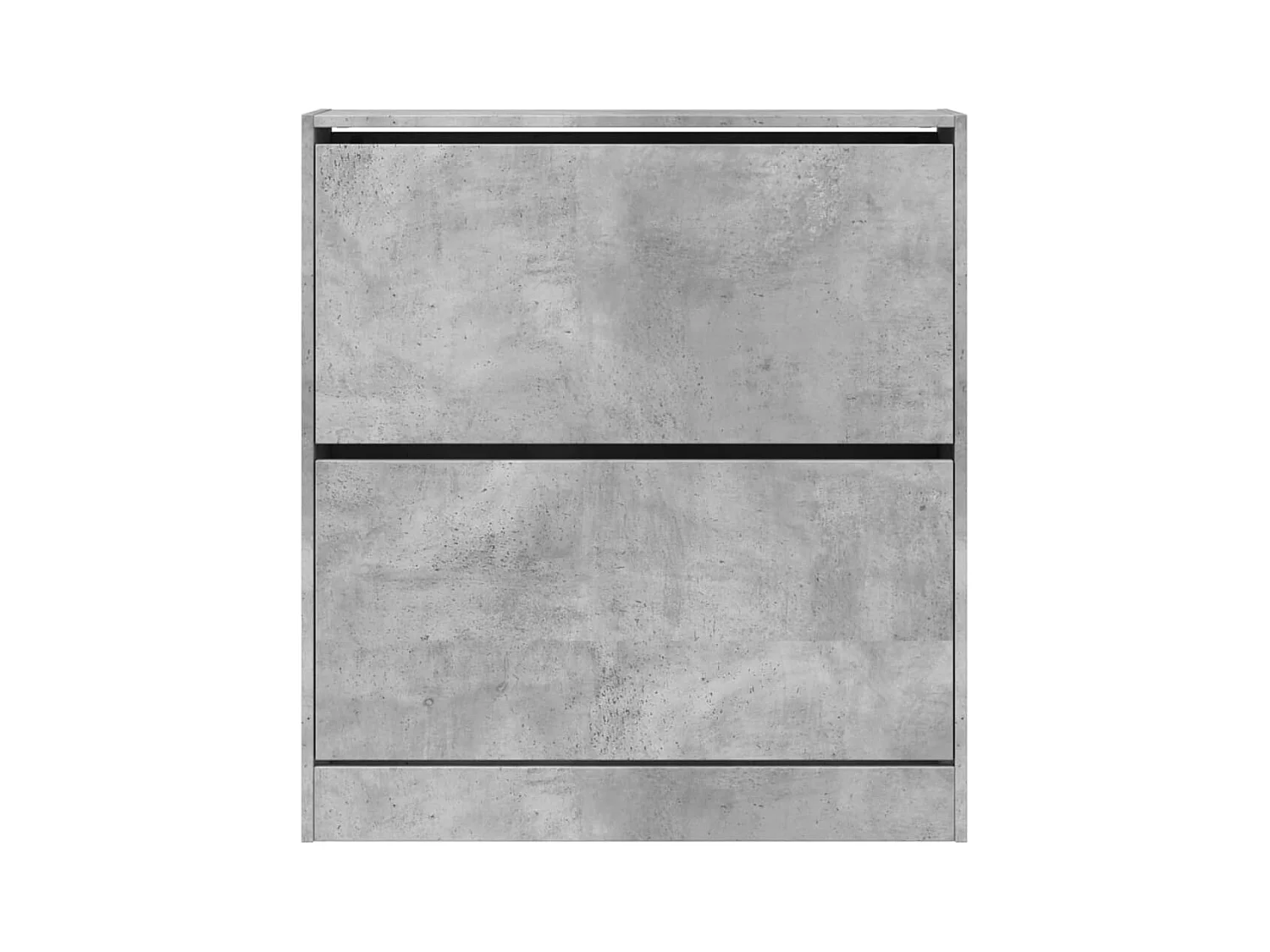 Armoire à chaussures gris béton 80x21x87,5 cm bois d'ingénierie