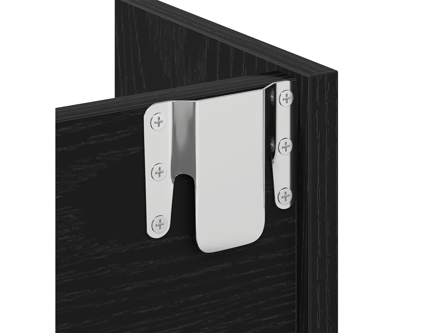 Meuble à chaussures mural - Chêne noir, 80 x 18 x 90 cm, en bois d'ingénierie