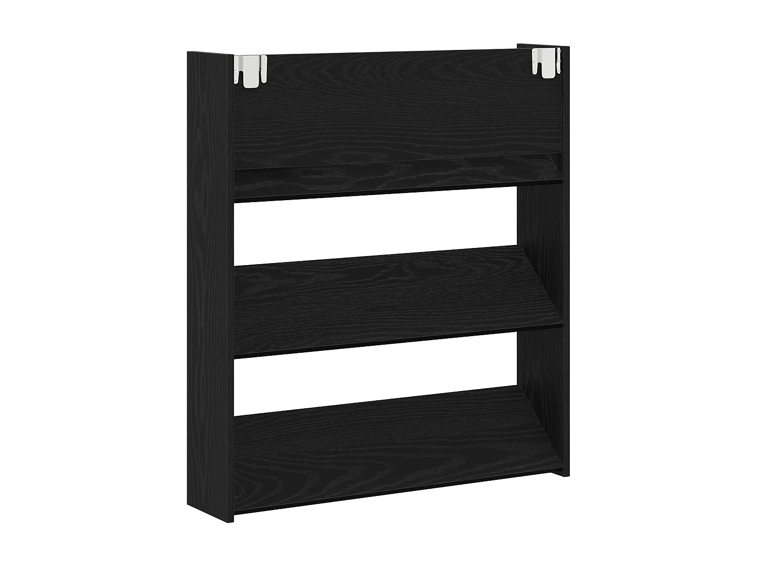 Meuble à chaussures mural - Chêne noir, 80 x 18 x 90 cm, en bois d'ingénierie