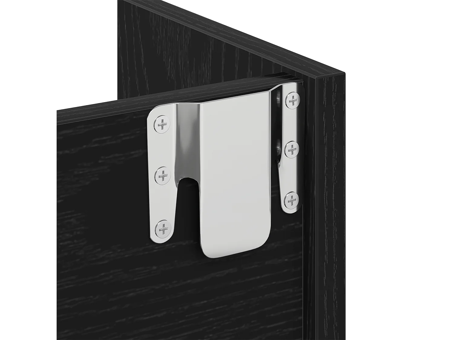 Meuble à chaussures mural - Chêne noir, 80 x 18 x 90 cm, en bois d'ingénierie