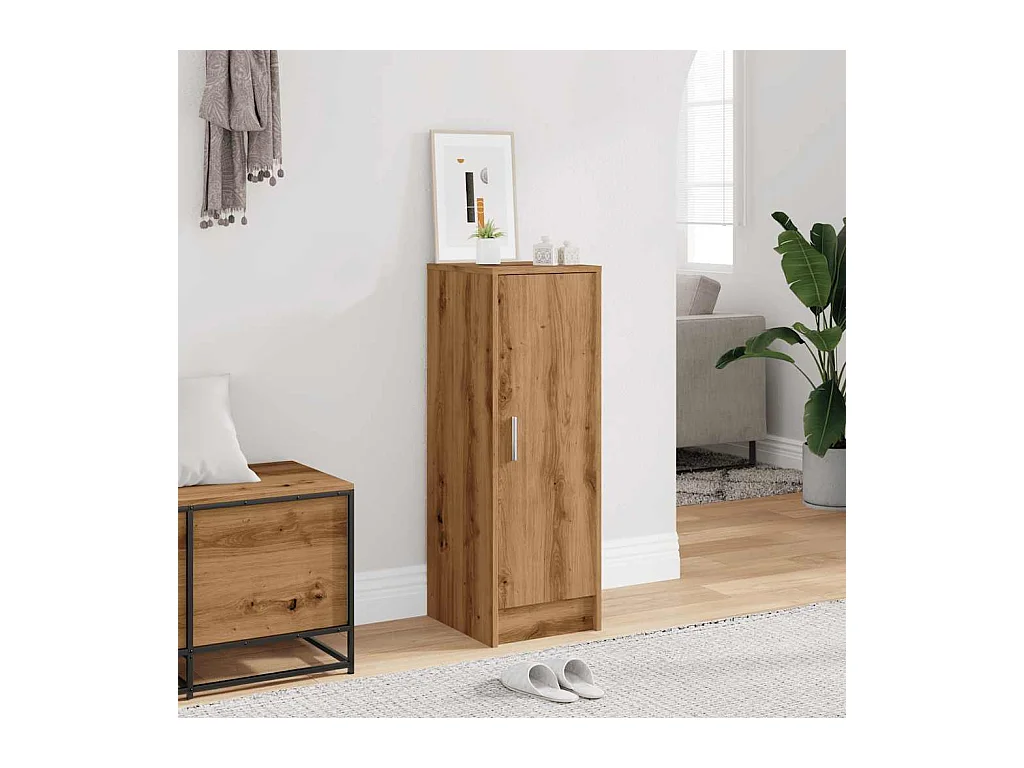 Armoire à chaussures chêne artisanal 32x35x92cm bois ingénierie