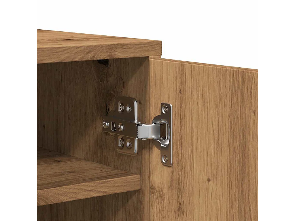 Armoire à chaussures chêne artisanal 32x35x92cm bois ingénierie