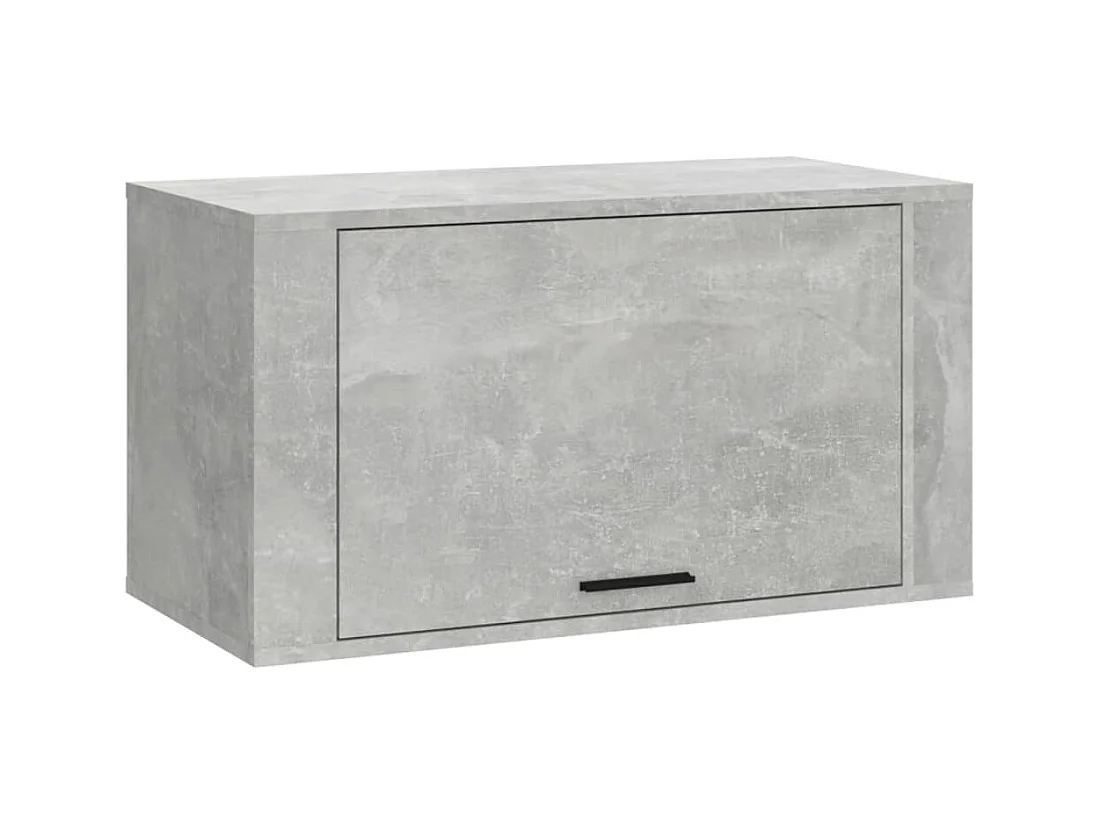 Scarpiera da parete grigio cemento 70x35x38 cm