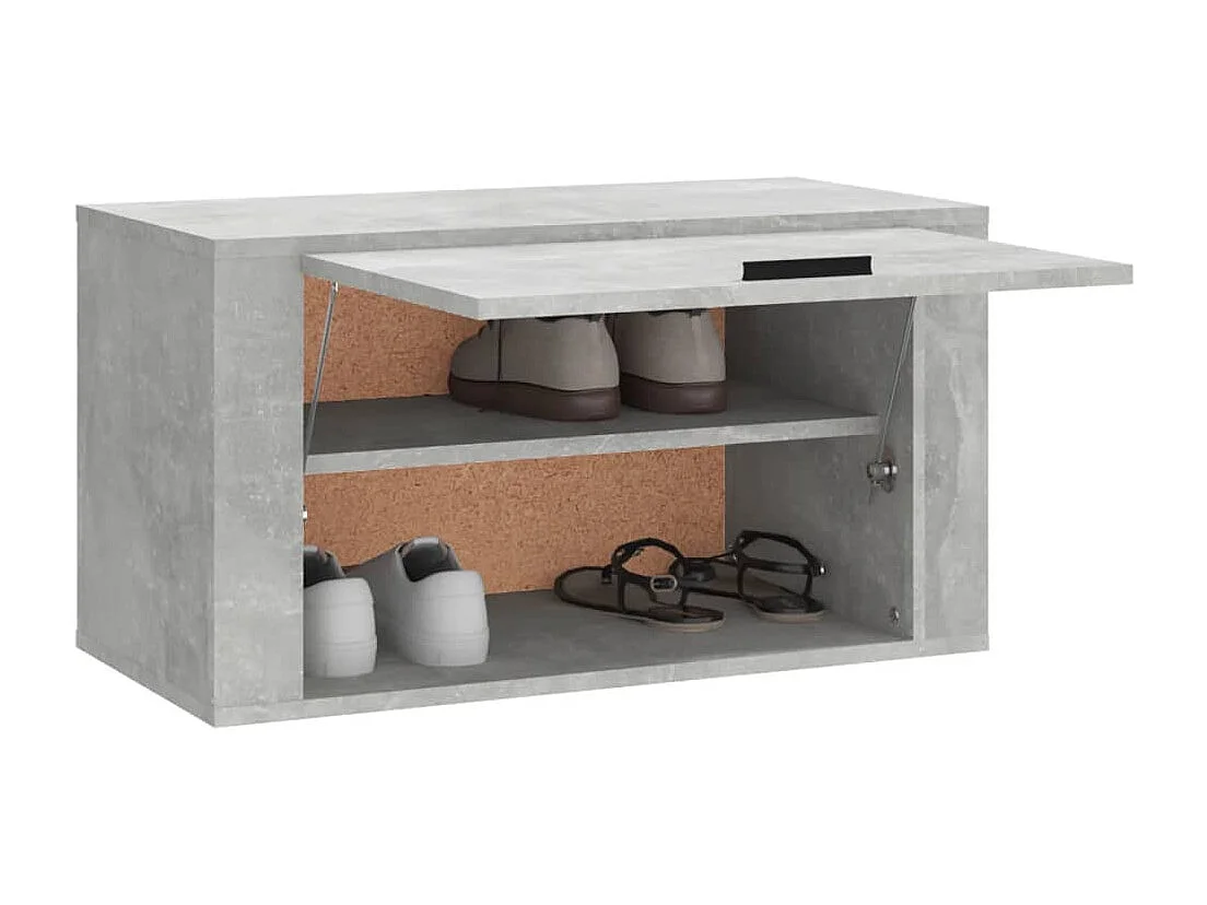 Armoire à chaussures murale Gris béton 70x35x38 cm