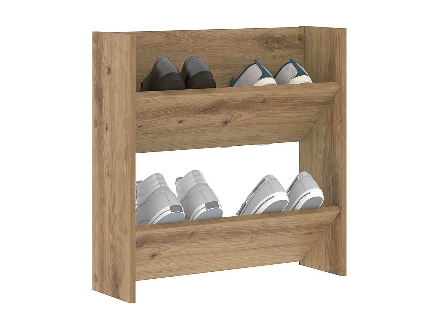 Cabinets à chaussures muraux chêne artisanal 60 x 18 x 60 cm