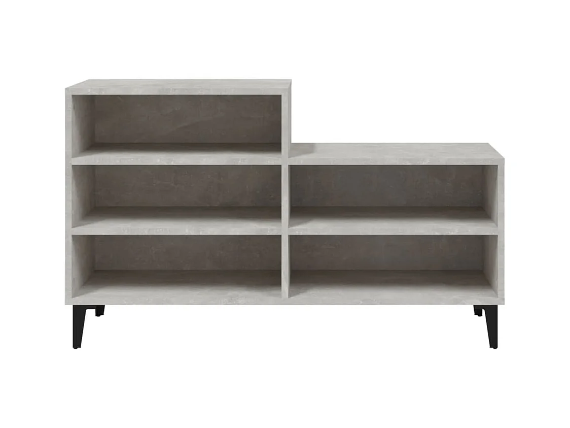 Armoire à chaussures Gris béton 102x36x60 cm Bois d'ingénierie