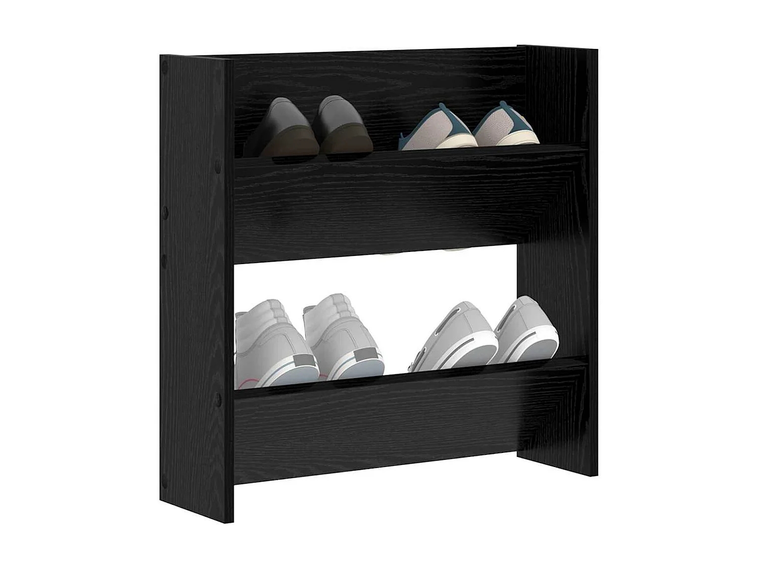 Cabinets à chaussures muraux Chêne noir 60 x 18 x 60 cm