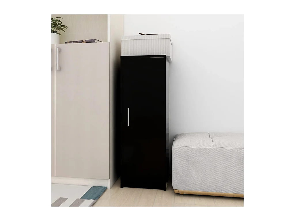 Zwarte schoenenkast 32x35x92 cm Technisch hout