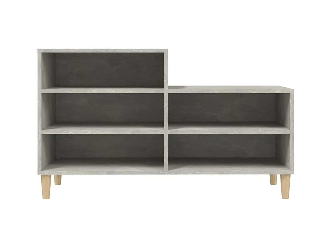 Betongrijze schoenenkast 102x36x60 cm bewerkt hout