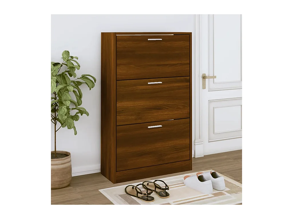 Armoire à chaussures Chêne marron 63x24x103cm Bois d'ingénierie