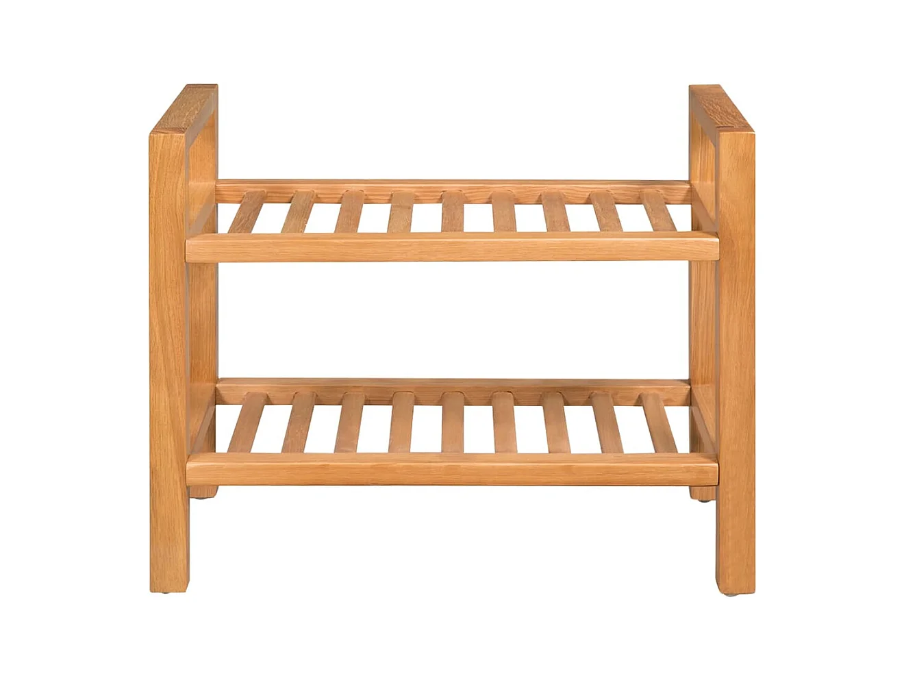 Étagère à chaussures avec 2 étagères 50x27x40 cm Chêne massif