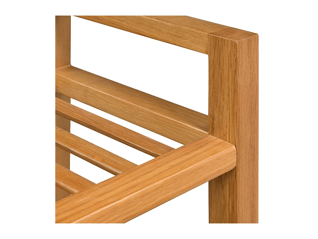 Étagère à chaussures avec 2 étagères 50x27x40 cm Chêne massif