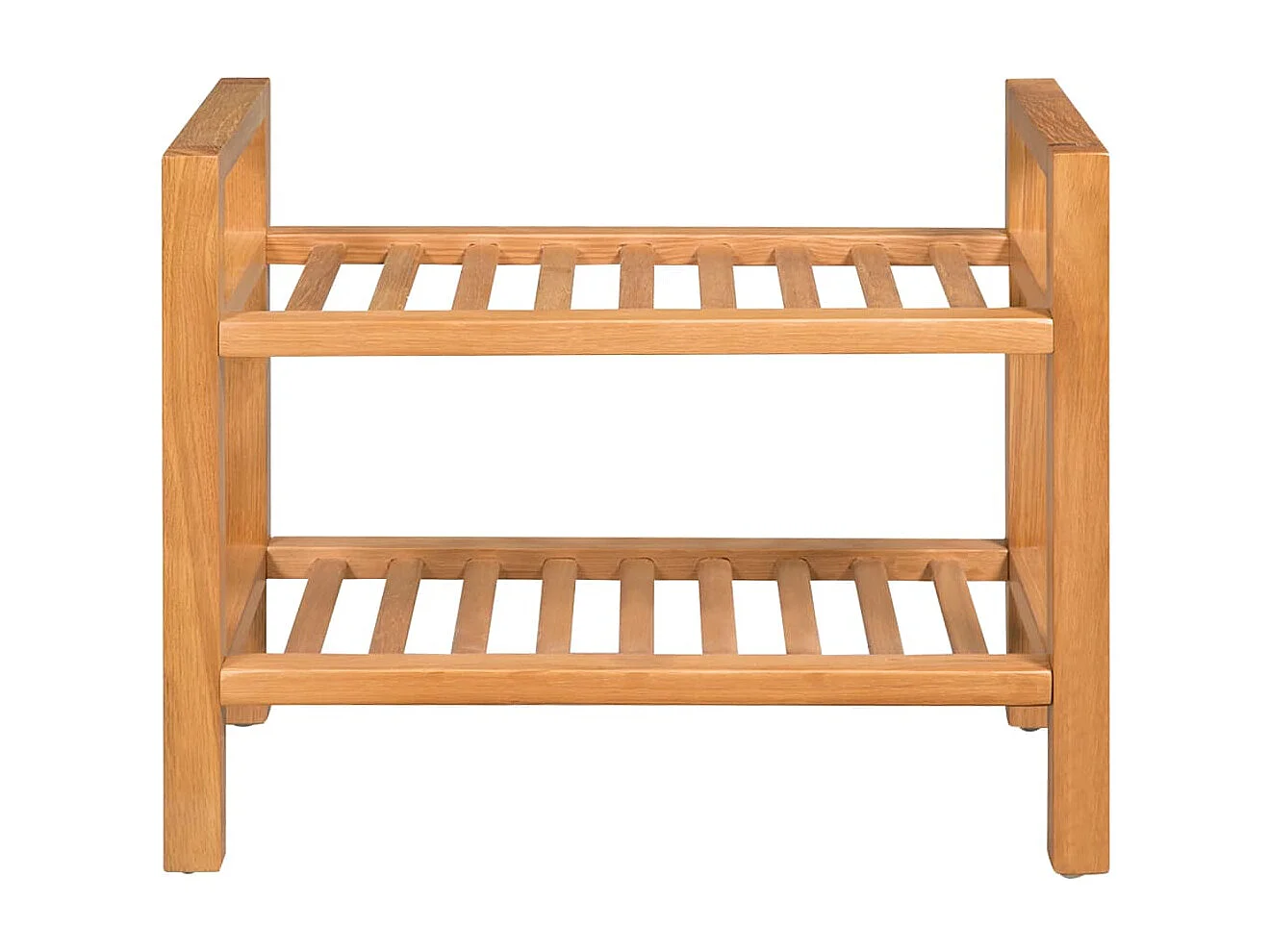 Zapatero con 2 estantes 50x27x40 cm Roble macizo