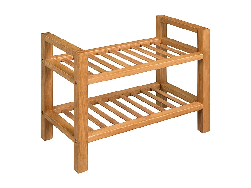Zapatero con 2 estantes 50x27x40 cm Roble macizo