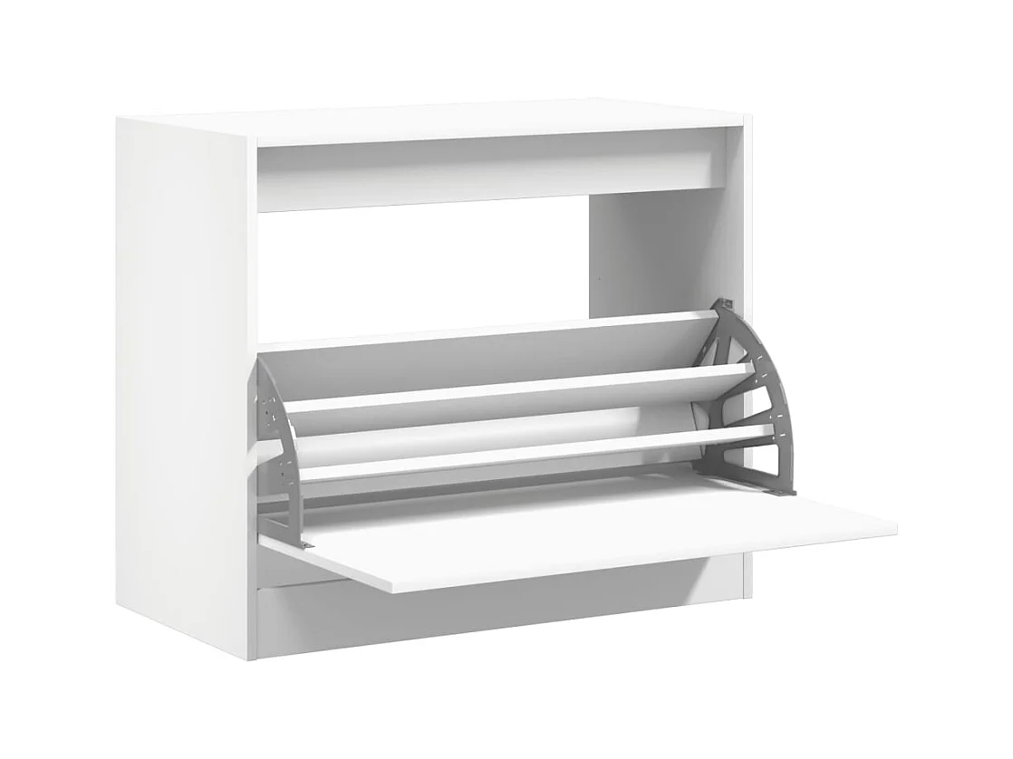 Armoire à chaussures blanc 80x42x69 cm bois d'ingénierie