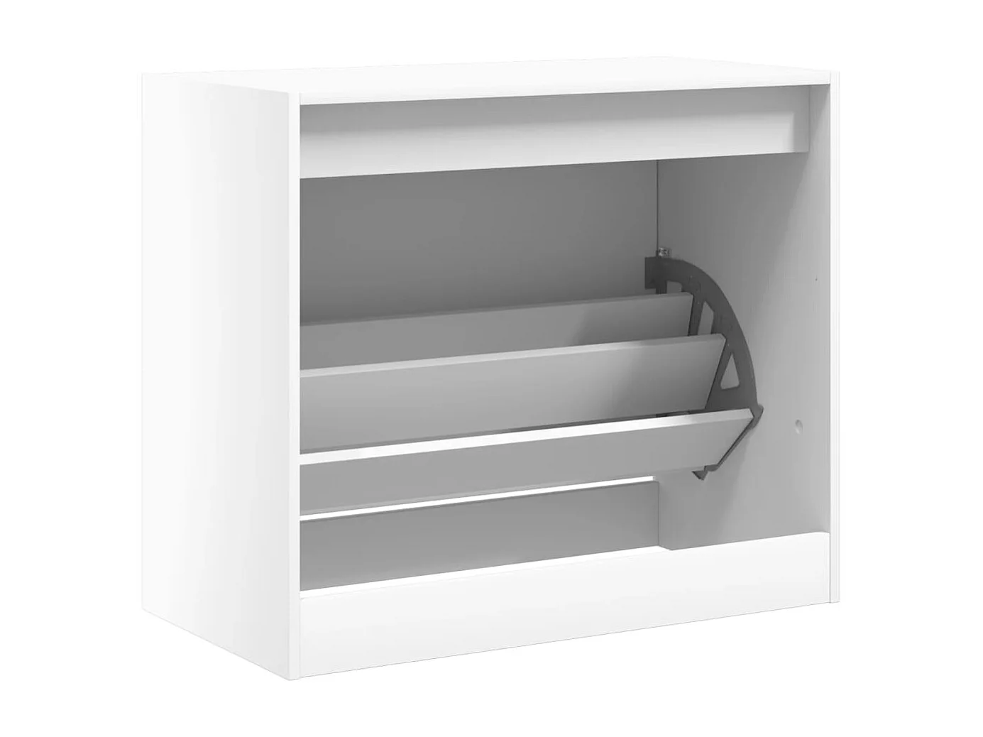 Armoire à chaussures blanc 80x42x69 cm bois d'ingénierie