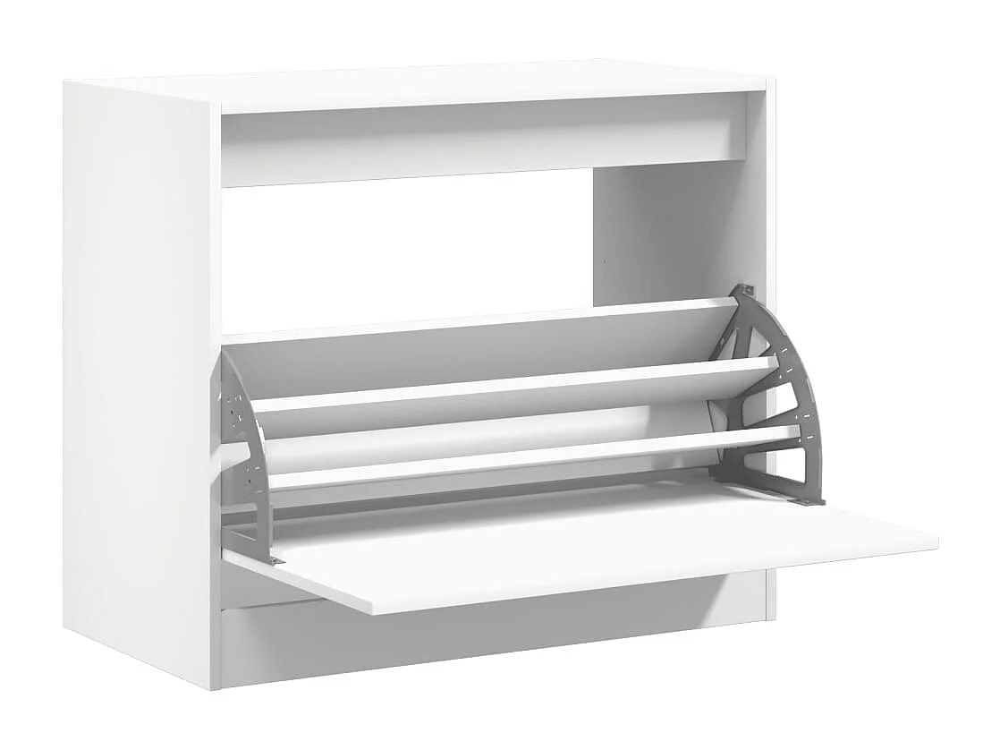 Zapatero blanco 80x42x69 cm madera contrachapada