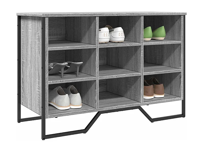 Sonoma grijze schoenenkast 90x38x61,5cm bewerkt hout