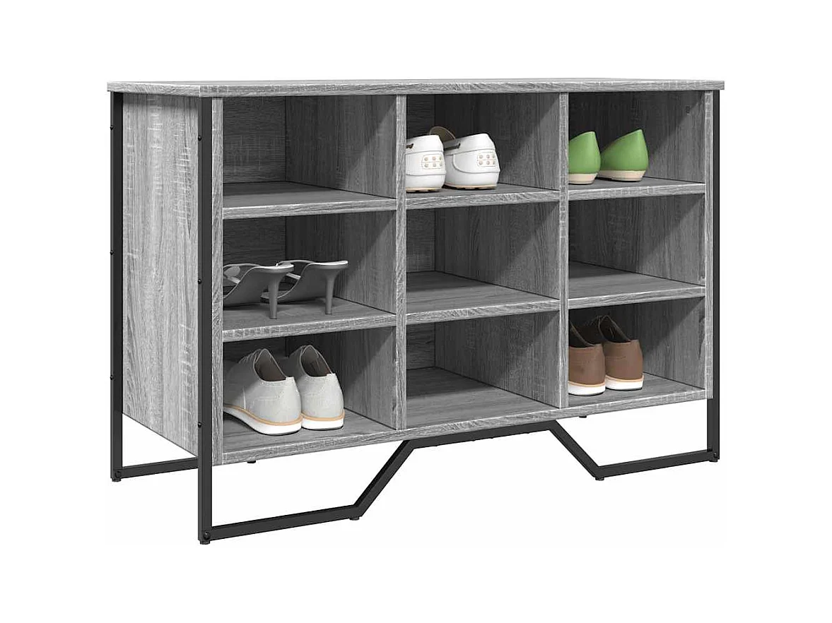 Armoire à chaussures sonoma gris 90x38x61,5cm bois d'ingénierie