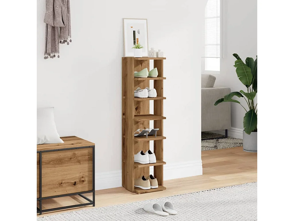 Zapatero de madera de ingeniería de roble hecho a mano