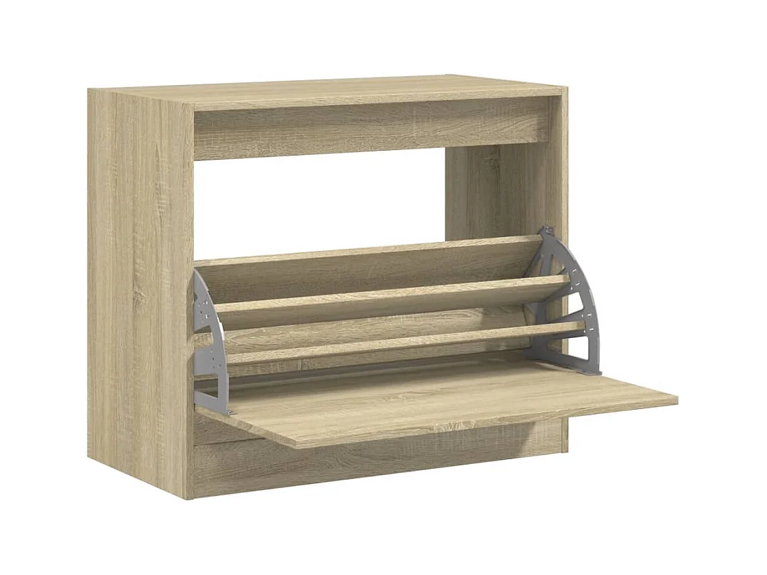 Armoire à chaussures chêne sonoma 80x42x69 cm bois d'ingénierie