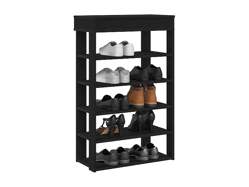 Zapatero negro 60x30x98 cm madera de ingeniería