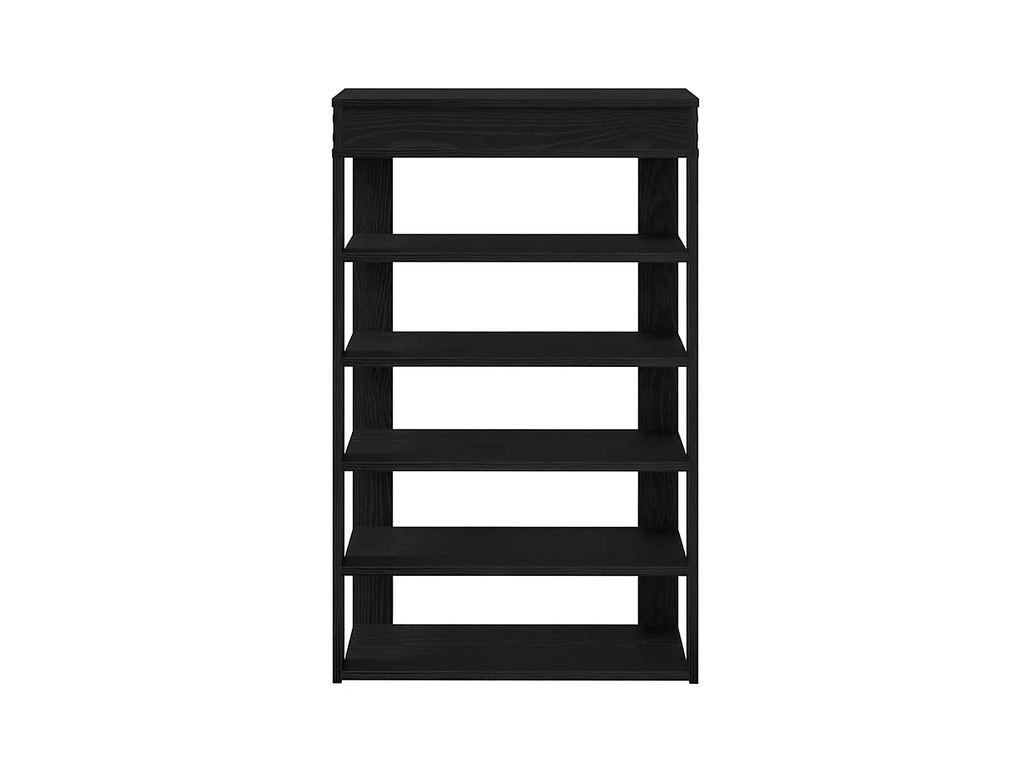 Étagère à chaussures noir 60x30x98 cm bois d'ingénierie