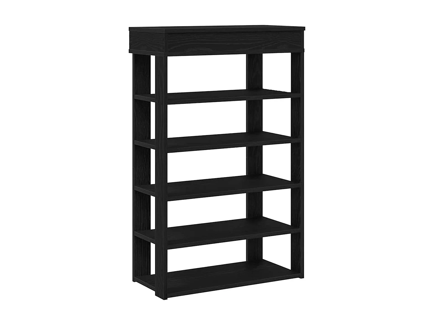 Étagère à chaussures noir 60x30x98 cm bois d'ingénierie