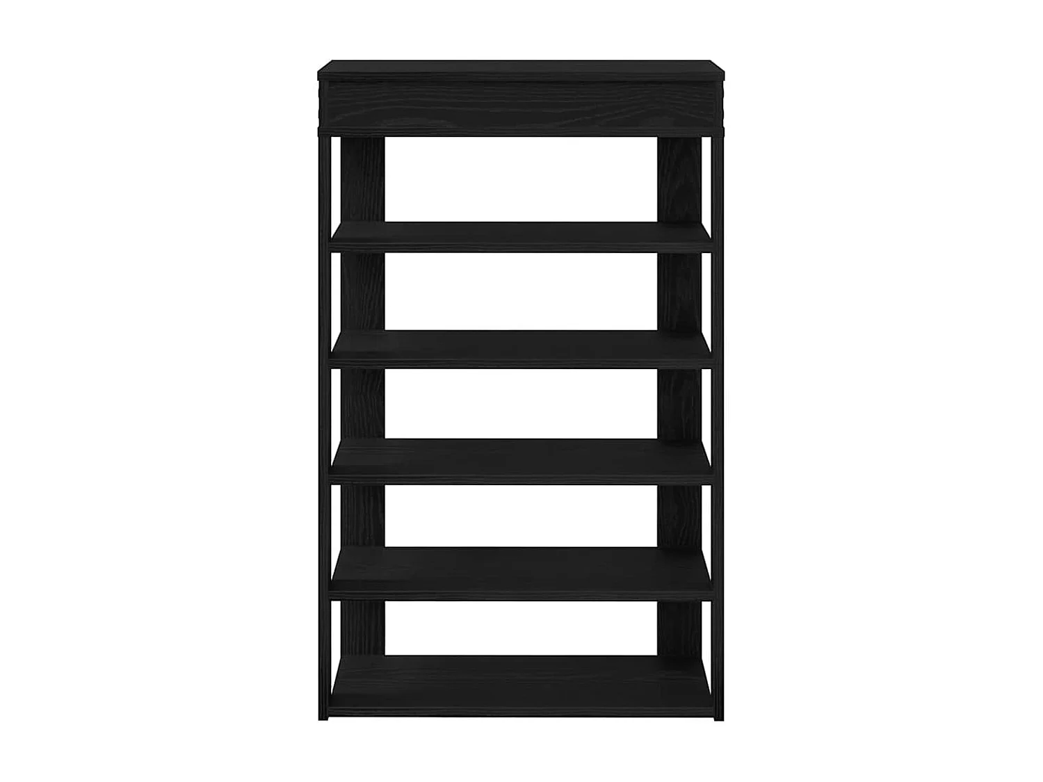 Étagère à chaussures noir 60x30x98 cm bois d'ingénierie